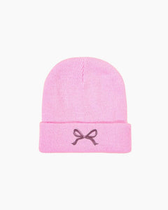 BOW EMBROIDERED BEANIE