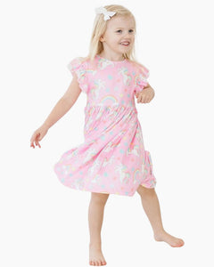 CS MY LTL UNICORN FLTR TWIRL DRESS