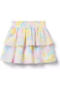 TIERED FLORAL RUFFLE SKIRT