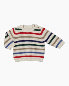 LS MULTI STRIPES CREW SWTR