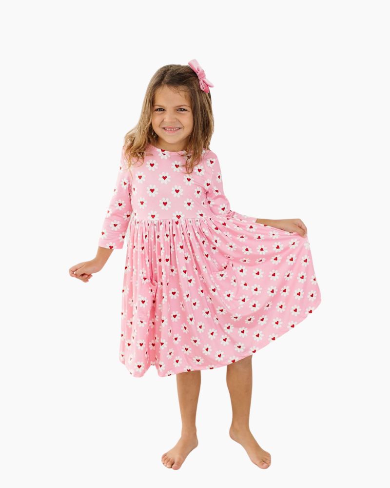 LS DAISY DELIGHT POCKET TWIRL DRESS