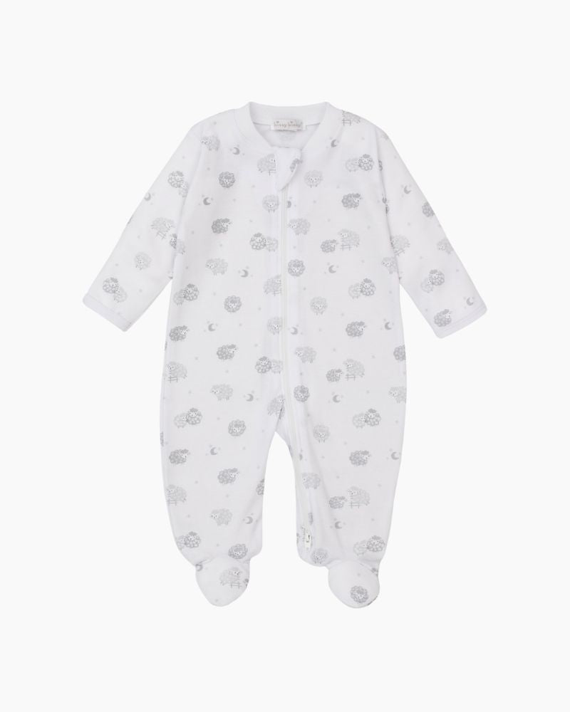 LS BABY SHEEP ZIP FOOTIE