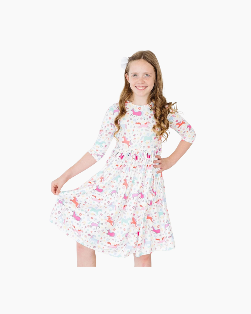 MS UNICORN WISH POCKET TWIRL DRESS