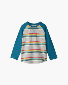 LS RETRO STRIPE RGLN TEE