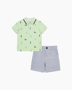 SS GOLF POLO/SEER SHORT SET