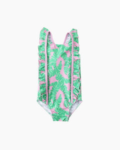 1P LS PALM LEAVES RASH SUIT