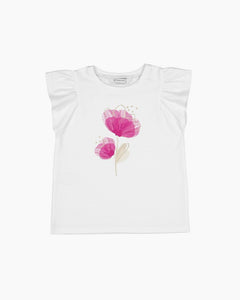 CS 3D MTLC FLOWER TEE