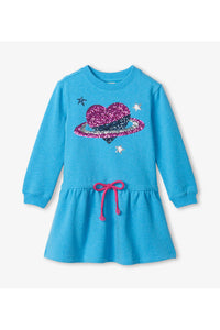 LS SEQ HEART PLANET DRESS