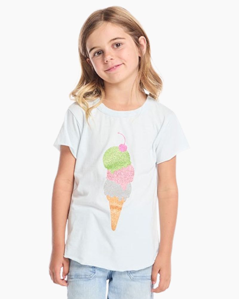 SS GLITTER IC CONE TEE