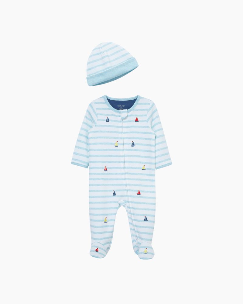 LS SAILOR FOOTIE + HAT