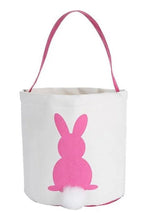 Load image into Gallery viewer, CANVAS BUNNY POM BASKET
