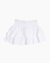 Load image into Gallery viewer, SMOCKED WAIST TERRY RUFFLE SKIRT
