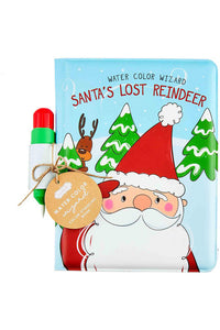 COLOR WITH WATER SANTA BOOK