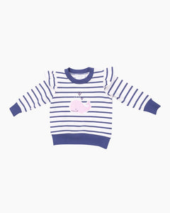 LS RFL WHALE STRIPE SWTSHRT