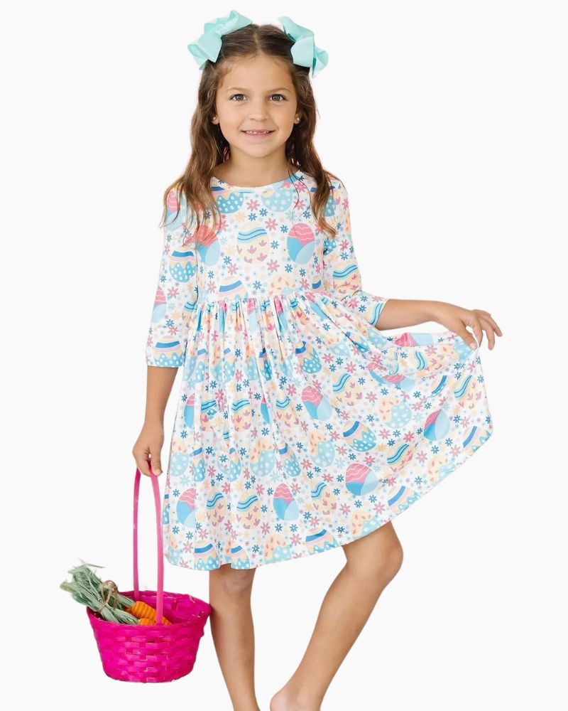 LS EGG-CELLENT PCKT TWIRL DRESS