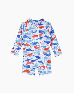 LS WHALES SPLASH SUNSUIT