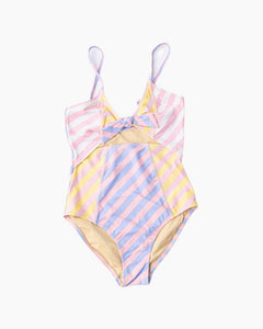 1PC MONO PASTEL STRP SUIT