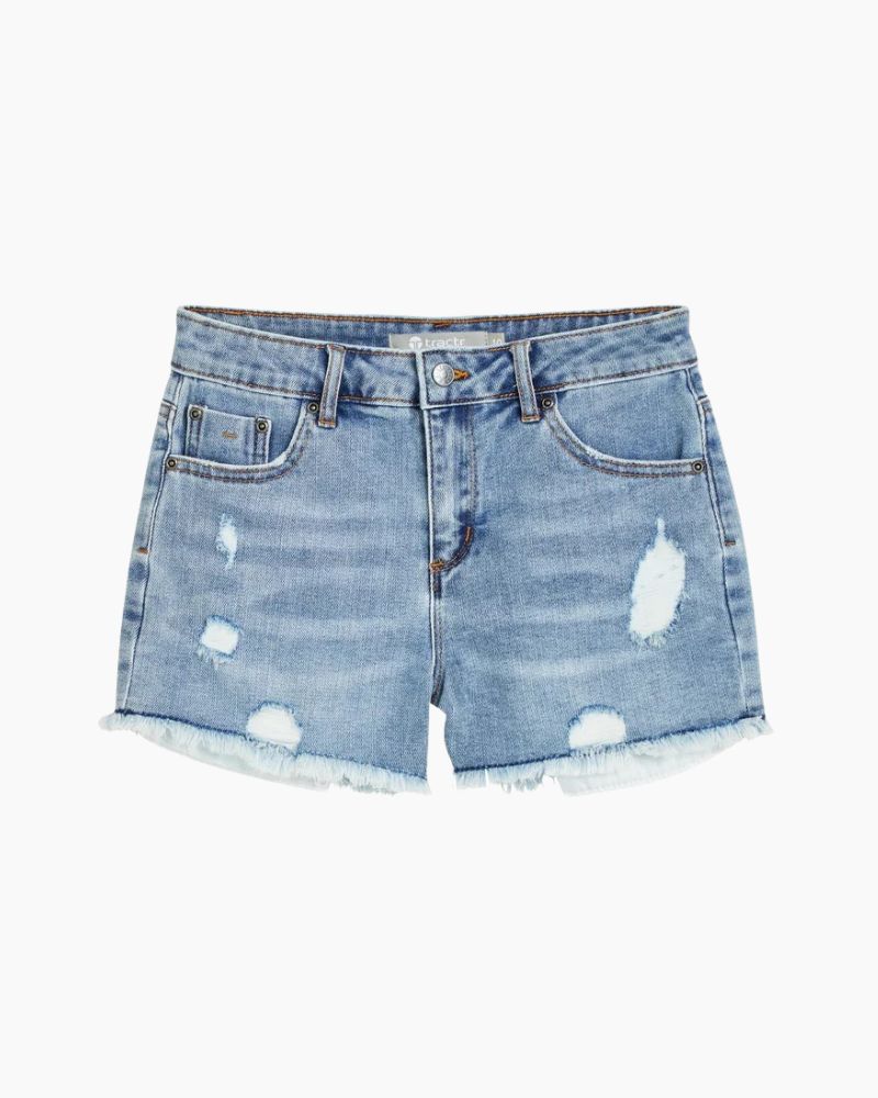 HI-WAIST DSTRSSD WKEND SHORT