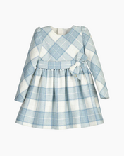 Load image into Gallery viewer, BOW DTL MTLC PLAID DRESS
