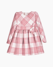 Load image into Gallery viewer, BOW DTL MTLC PLAID DRESS
