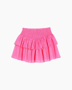 SOLID TIERED RUFFLE SKIRT