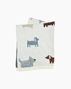 BUDDY DOGS INTARSIA BLANKET 30"X42"