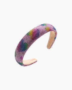 CRYSTAL RAINBOW HEARTS HEADBAND - PINK/MULTI