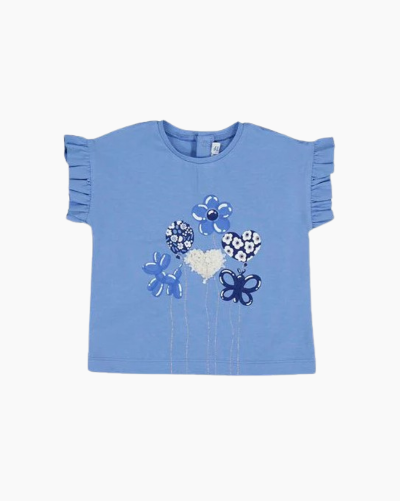 CS 3D DTL FLORAL BALLOON TEE