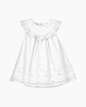 Load image into Gallery viewer, CS EYELET DTL RUFFLE YOKE DRESS
