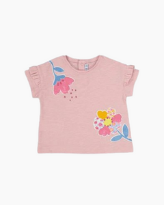 CS FLORAL SCREEN DTL TEE