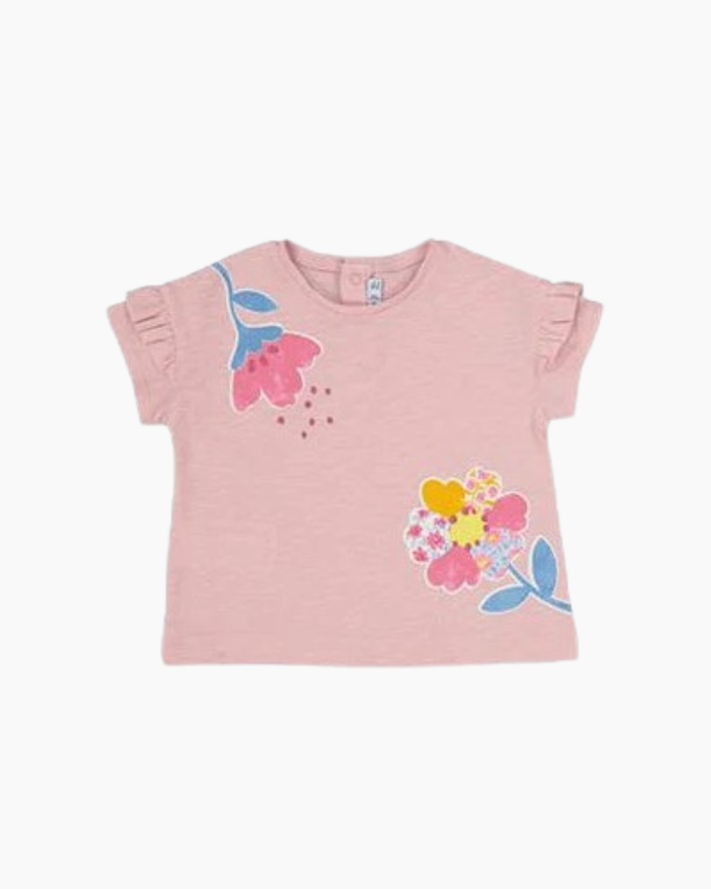 CS FLORAL SCREEN DTL TEE