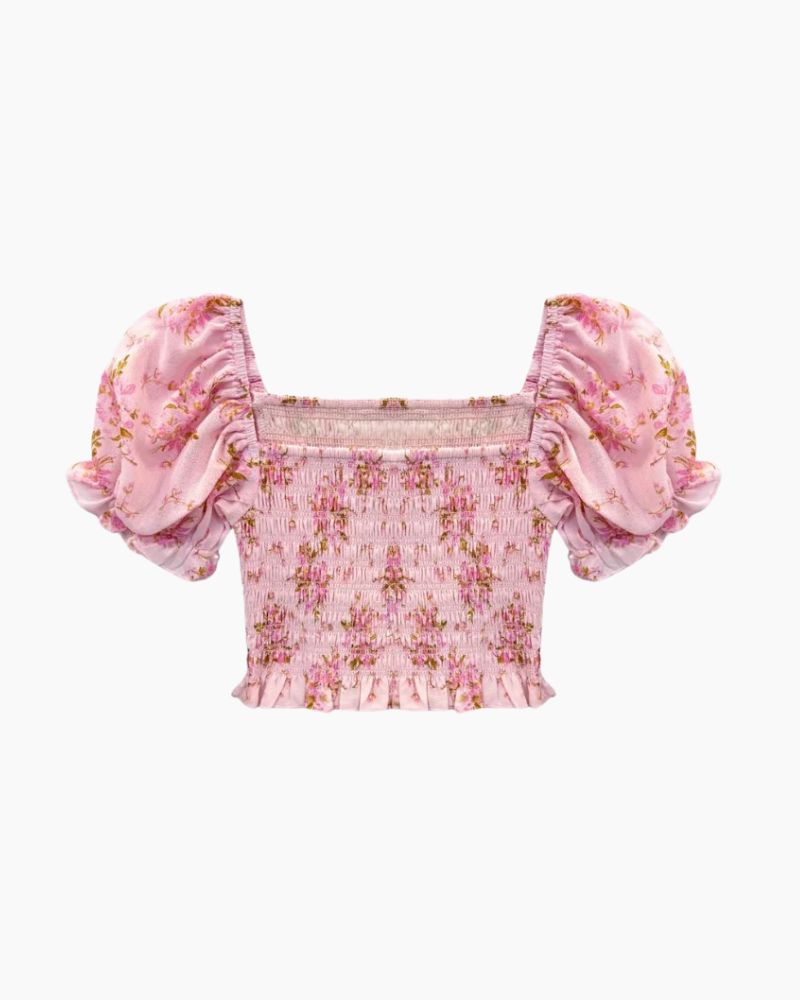 CS MARLEE PK BOUQUET SMOCK TOP