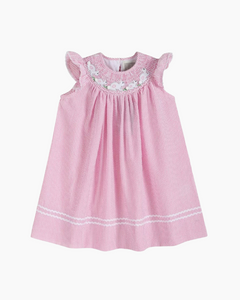 CS SEER STRIPE BUNNY NCK DRESS