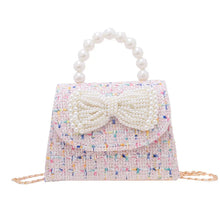 Load image into Gallery viewer, BOUCLE PEARL BOW CROSSBODY PURSE
