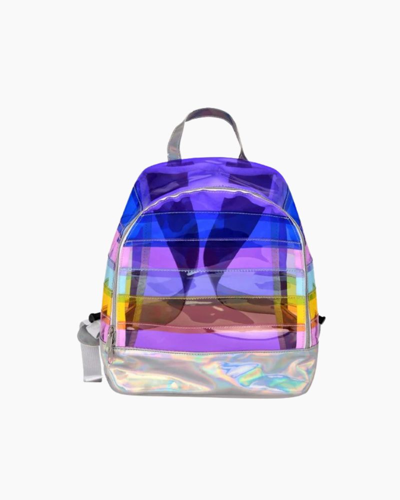 HAPPY STRIPES CLEAR MINI BACKPACK