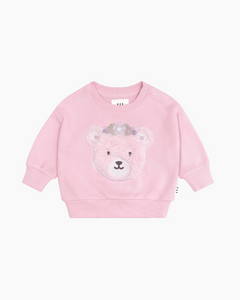 LS DAISY FURRY BEAR SWTSHRT