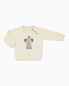 LS INTARSIA SAILOR PUP SWTR