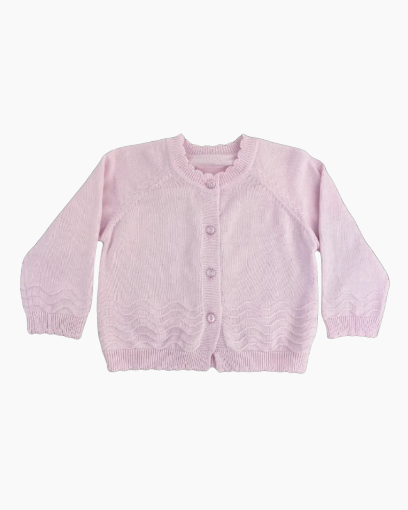 LS SCALLOP EDGE CARDIGAN