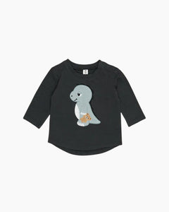 LS SLEEPY DINO TEE