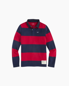 LS STRIPED RUGBY POLO