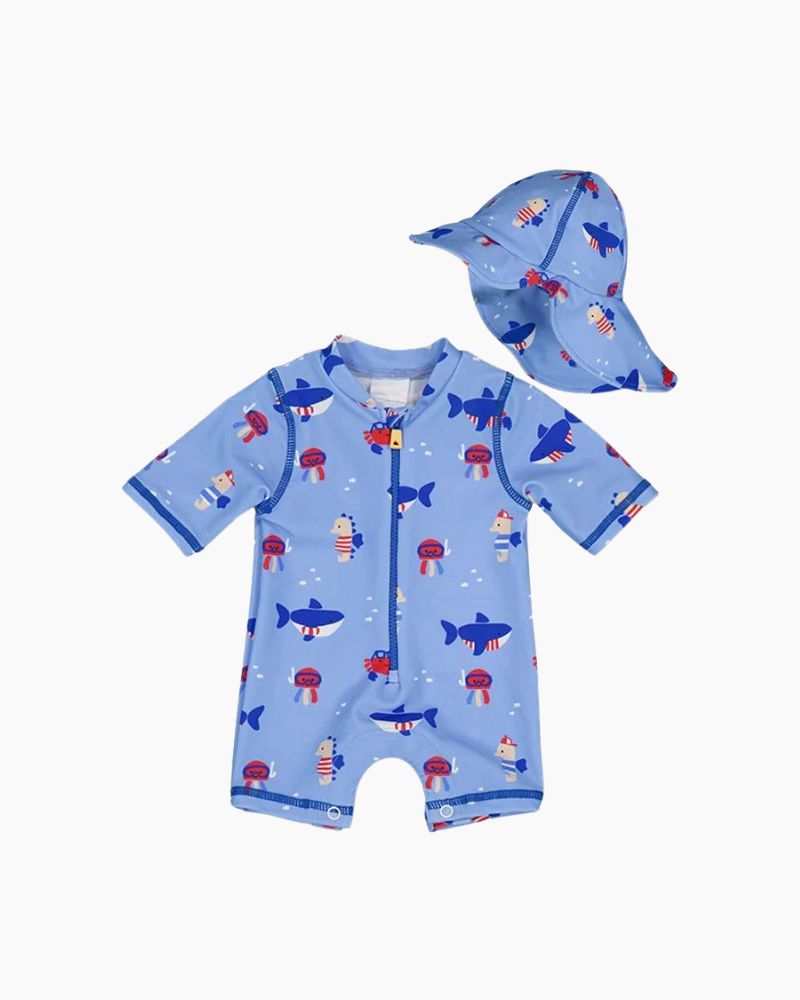 LS UNDERSEA SUNSUIT + HAT SET