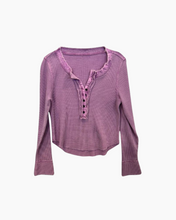 Load image into Gallery viewer, LS WESLEY THERMAL HENLEY TOP
