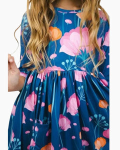 MS POPPIES PCKT TWIRL DRESS