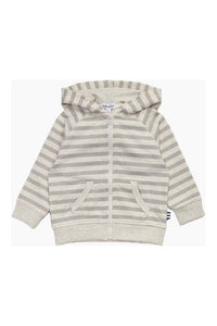 BEACH STRIPE ZIP HOODIE