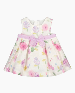 SL BOW DTL WTRCLR FLORAL DRESS