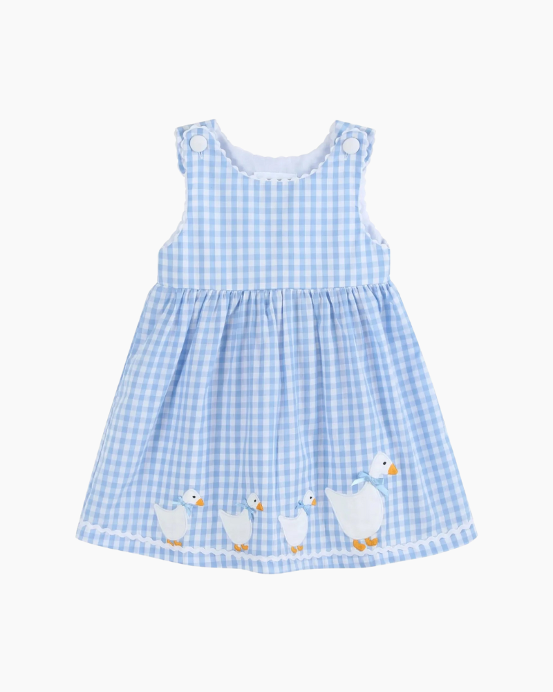 SL GINGHAM GOOSE BORDER DRESS