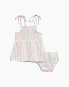 SL INF SMOCKED CARNIVAL STRIPE DRESS