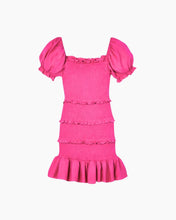 Load image into Gallery viewer, SMOCKED RUFFLE HEM DRESS
