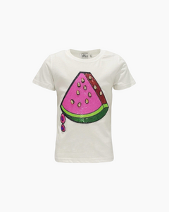 SS SEQUIN WATERMELON TEE