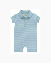 Load image into Gallery viewer, SS STRIPED PIQUE POLO SHORTIE
